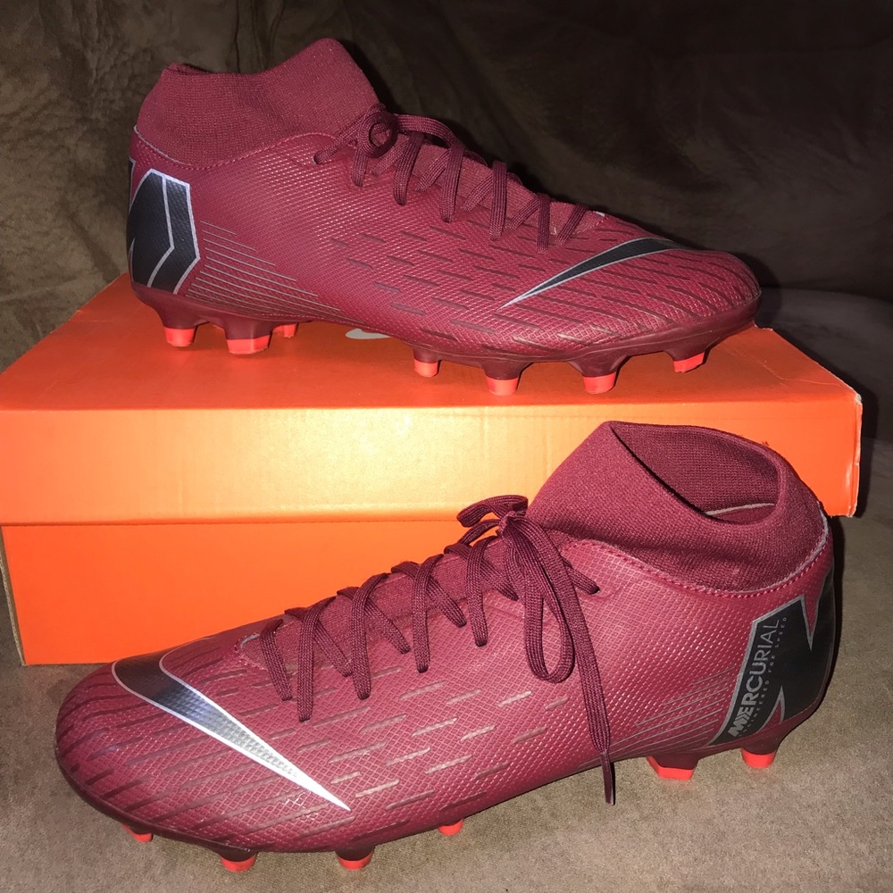 Nike Burgundy Mercurial Soccer Cleats